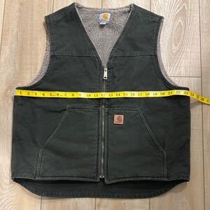 Carhartt Dark Green Sherpa-Lined Vest
